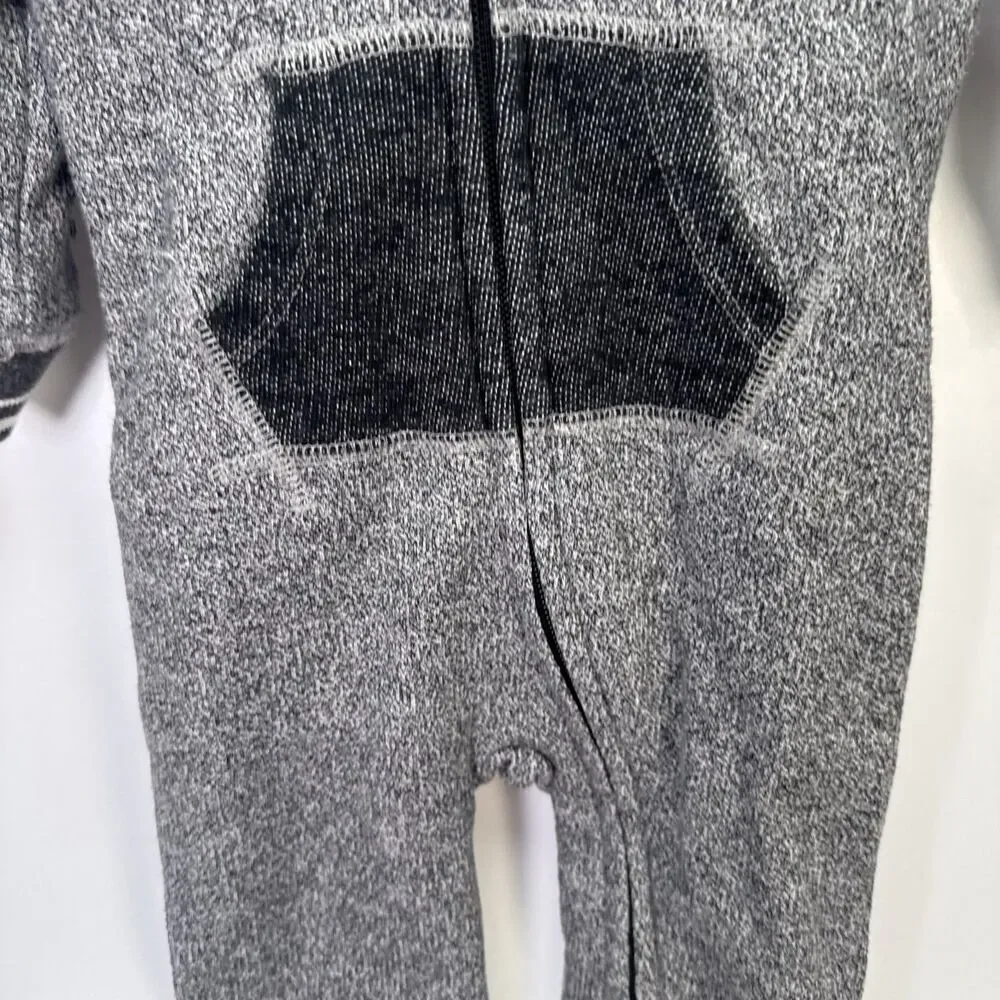 Hatley Heritage One Piece Zipped Baby Romper Bear Gray Hoodie 3-6 Month